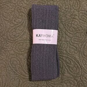 Thigh high socks - gray heather